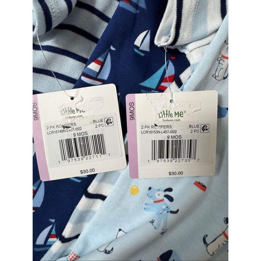 LITTLE ME INFANT BOYS 9 Month 2 Sets of -2 Pack Rompers. - Picture 8 of 8